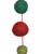 Vickerman JE221777 - 6 ft Multicolor Wool Pom Pom Christmas Garland - Unlit