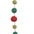 Vickerman JE221777 - 6 ft Multicolor Wool Pom Pom Christmas Garland - Unlit