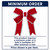 Vickerman L130512 12 inch Red-Silver Nylon Outdoor Bow