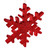 Vickerman L134803 - 30 inch Red Glitter Snowflake Christmas Ornament