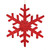 Vickerman L134803 - 30 inch Red Glitter Snowflake Christmas Ornament