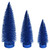  Vickerman LS190731 Blue Glitter Oval Table Top Christmas Tree Set of 3 