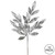 Vickerman L152907 - 22 in. Silver Glitter Bay Leaf Artificial Spray - 12 Pack