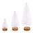 Vickerman LS220511 White Bottle Brush Table Top Christmas Tree Set of 3