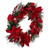  Vickerman L225428 28" Merry Red Poinsettia Decoratd Wreath 