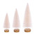 Vickerman LS220674 Cream Bottle Brush Table Top Christmas Tree Set of 3