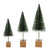 Vickerman LS221364 Moss Green Brush Table Top Christmas Tree Set of 3 