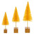 Vickerman LS221378 Yellow Bottle Brush Table Top Christmas Tree Set of 3