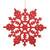 Vickerman M101603 - 8 inch Red Glitter Snowflake Christmas Ornament - 12 Pack
