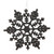 Vickerman M101617 8" Jet Black Glitter Snowflake 12/Pvc Bx