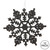 Vickerman M101617 - 8 inch Black Glitter Snowflake Christmas Ornament - 12 Pack