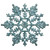  Vickerman M101632 8" Baby Blue Glitter Snowflake 12/Pvc Bx 