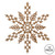  Vickerman M101658 8" Rose Gold Glitter Snowflake 12/Pvc Bx 