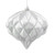 Vickerman M112207 - 5.7 inch Silver Glitter Onion Christmas Ornament