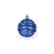 Vickerman M132002 - 6 inch Blue Candy Glitter Wave Ball Christmas Ornament