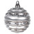 Vickerman M132007 - 6 inch Silver Candy Glitter Wave Ball Christmas Ornament