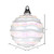 Vickerman M132011 6" White Candy Glitter Wave Ball
