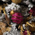 Vickerman M132021 - 6 inch Berry Red Candy Glitter Wave Ball Christmas Ornament