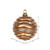 Vickerman M132058 6'' Rose Gold Candy Glitter Wave Ball