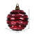 Vickerman M132065 6'' Burgundy Candy Glitter Wave Ball