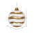 Vickerman M132075 6" Gold-Silver Candy Glitter Wave Ball