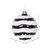 Vickerman M132077 6" Black-White Candy Glitter Wave Ball