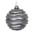 Vickerman M132087 - 6 inch Pewter Candy Glitter Wave Ball Christmas Ornament