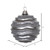 Vickerman M132087 6" Pewter Candy Glitter Wave Ball