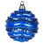 Vickerman M132102 - 8 inch Blue Candy Glitter Wave Ball Christmas Ornament