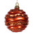 Vickerman M132118 8'' Burn Orange Candy Glitter Wave Ball