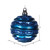 Vickerman M132162 - 8 inch Sea Blue Candy Glitter Wave Ball Christmas Ornament