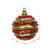 Vickerman M132174 8" Lime-Red Candy Glitter Wave Ball