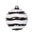 Vickerman M132177 - 8 inch Black & White Candy Glitter Wave Ball Christmas Ornament