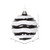 Vickerman M132177 8" Blk-White Candy Glitter Wave Ball