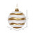 Vickerman M132195 - 8 inch Gold White Candy Glitter Wave Ball Christmas Ornament