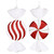 Vickerman M110920 - 13 inch Red-White-Green 4-Finish Candy Christmas Ornament - 2 Pack