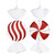 Vickerman M110922 18" Peppermint Candy Assorted 2/Bag