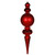  Vickerman M111803 62" Red Finial Shiny-Matte-Glitter 