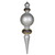 Vickerman M111807 62" Silver Finial Shiny-Matte-Glitter