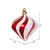 Vickerman M133273 - 6 inch Red & White Glitter Diamond Christmas Ornament