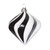 Vickerman M133277 6" Black-White Candy Glit Swirl Diamond
