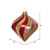 Vickerman M133286 - 6 inch Red & Gold Glitter Diamond Christmas Ornament