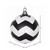 Vickerman M143777 6" Black-Wht Matte-Glit Chevron Ball