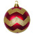 Vickerman M143786 6" Red-Gold Matte-Glit Chevron Ball