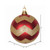 Vickerman M143786 6" Red-Gold Matte-Glit Chevron Ball