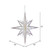Vickerman M148211 12" White 3D Glitter Star