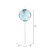 Vickerman M152017 17" Teal-White Candy Lollipop