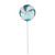 Vickerman M152117 - 24 inch Teal White Glitter Lollipop Christmas Ornament
