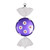 Vickerman M152825 - 13 inch Purple White Candy Glitter Candy Christmas Ornament