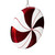 Vickerman M153303 6" Red-White Swirl Flat Candy
